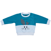 WINTER TEAL BUNNY SWEATSHIRT